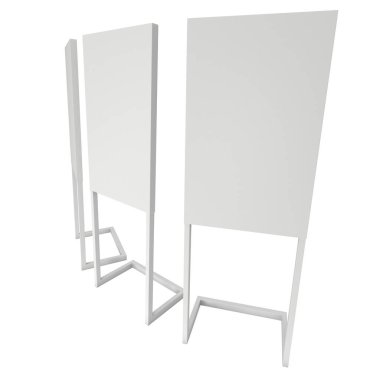 Boş Expo afiş standı.