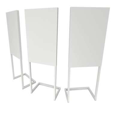 Boş Expo afiş standı.