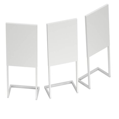 Boş Expo afiş standı.