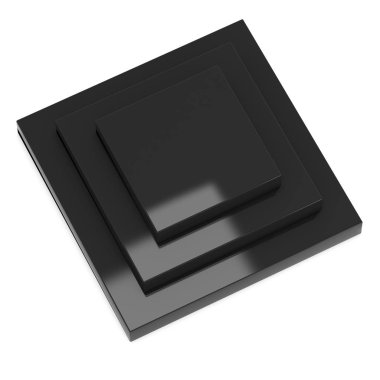 Kare sahne siyah podyum