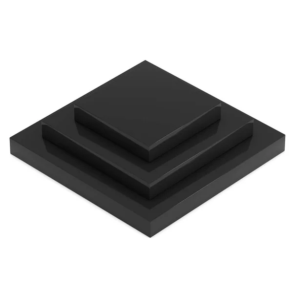Vierkante fase zwarte podium — Stockfoto