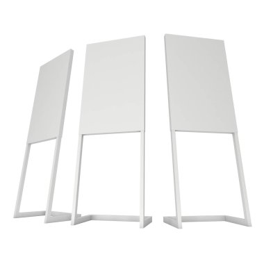 Boş Expo afiş standı.