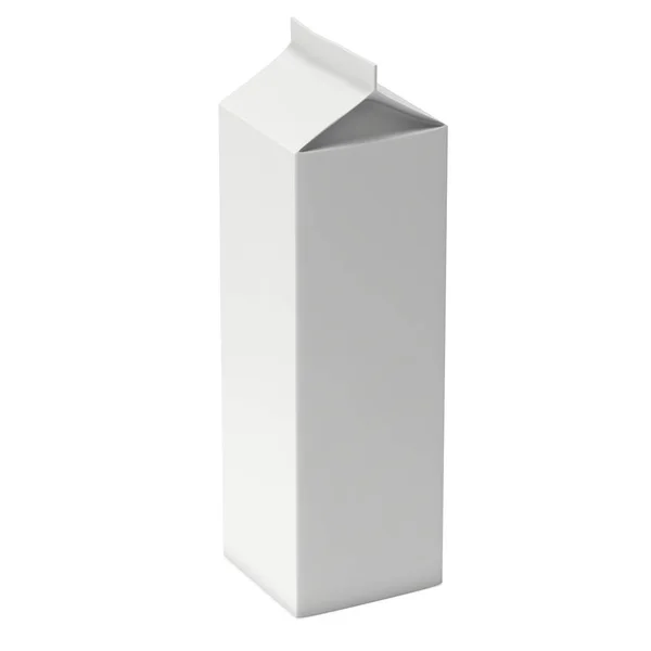 우유 또는 주스 3d 상자 — 스톡 사진