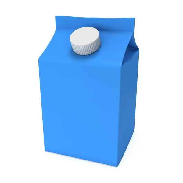 Milch oder Saft Box 3d — Stockfoto