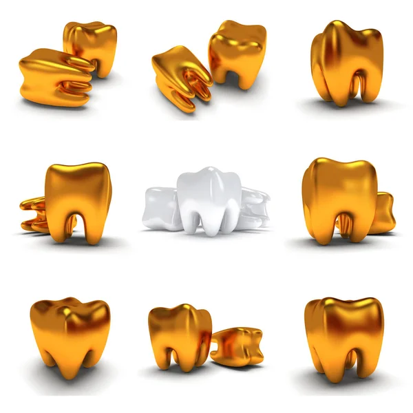 Conjunto de dentes 3d — Fotografia de Stock
