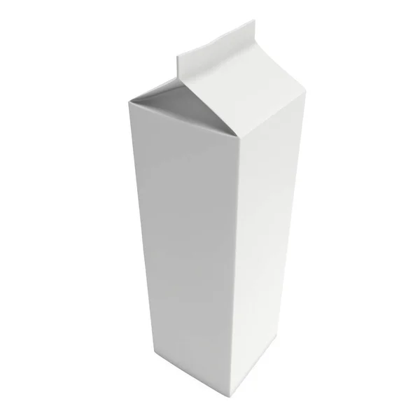 Mjölk eller juice box 3d — Stockfoto