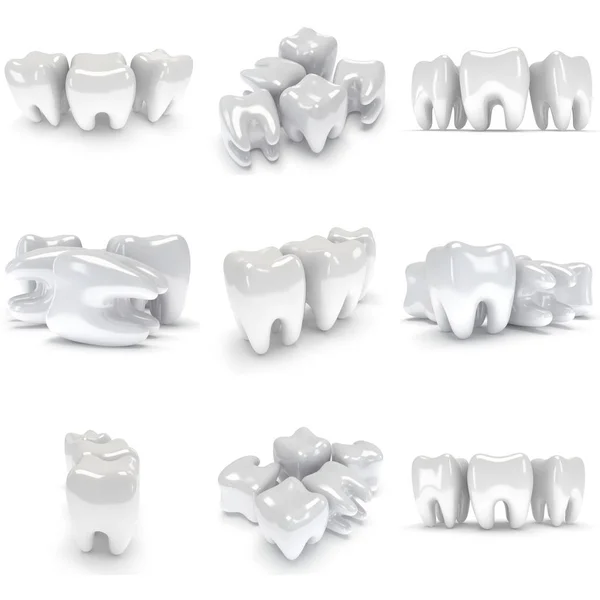 Набор зубов 3d — стоковое фото