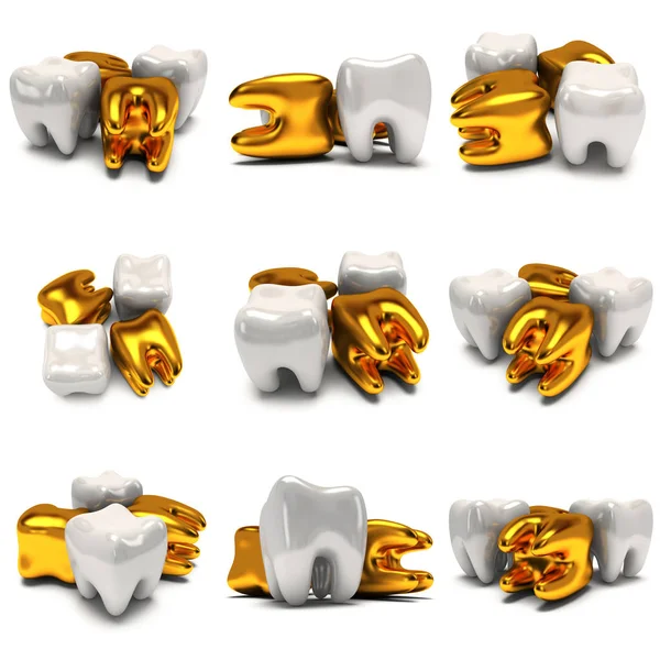 Conjunto de dentes 3d — Fotografia de Stock