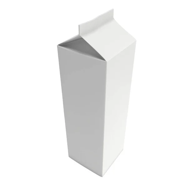 牛奶或果汁盒 3d — 图库照片#