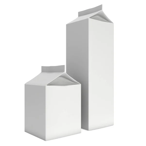 Mléko nebo džus krabička 3d — Stock fotografie