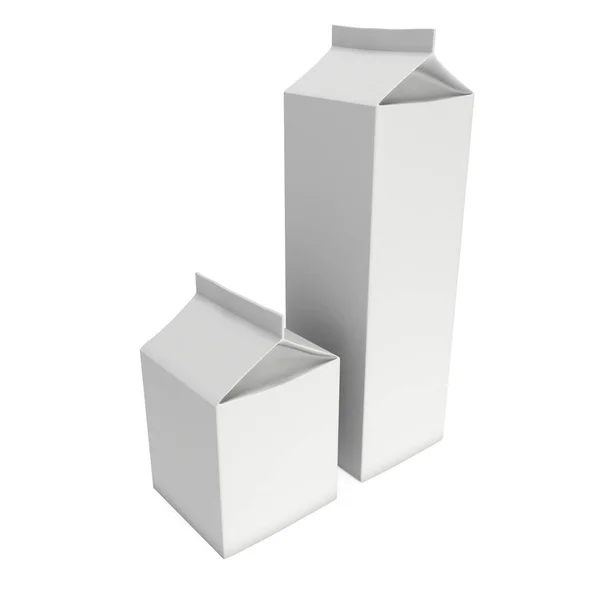 Mjölk eller juice box 3d — Stockfoto