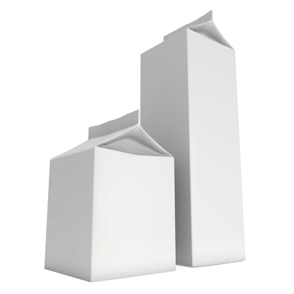 우유 또는 주스 3d 상자 — 스톡 사진