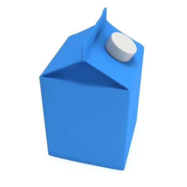 Leite ou suco caixa 3d — Fotografia de Stock