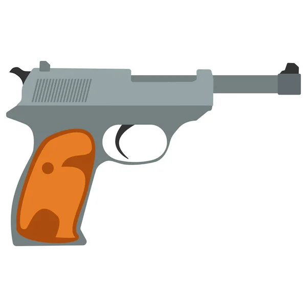 手枪手枪安全和军事武器 — 图库矢量图片