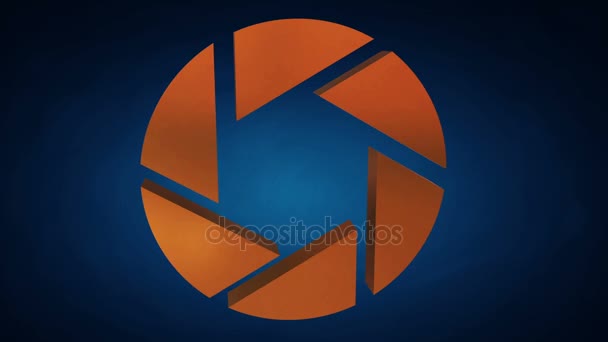 Ouverture iris diaphragme logo tourner 