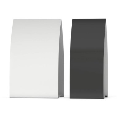 Boş kağıt katlanmış kart. 3D render.