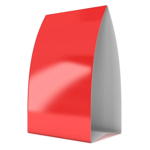 Red paper tent card. 3d render. — Stock Photo, Image