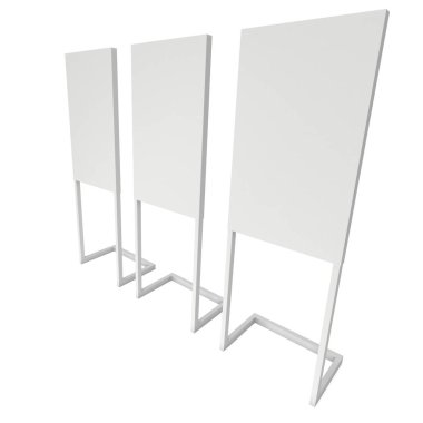 Boş Expo afiş standı.