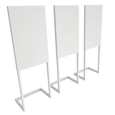 Boş Expo afiş standı.