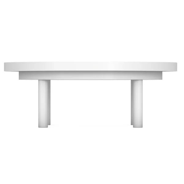 Witte ronde tafel 3d — Stockfoto