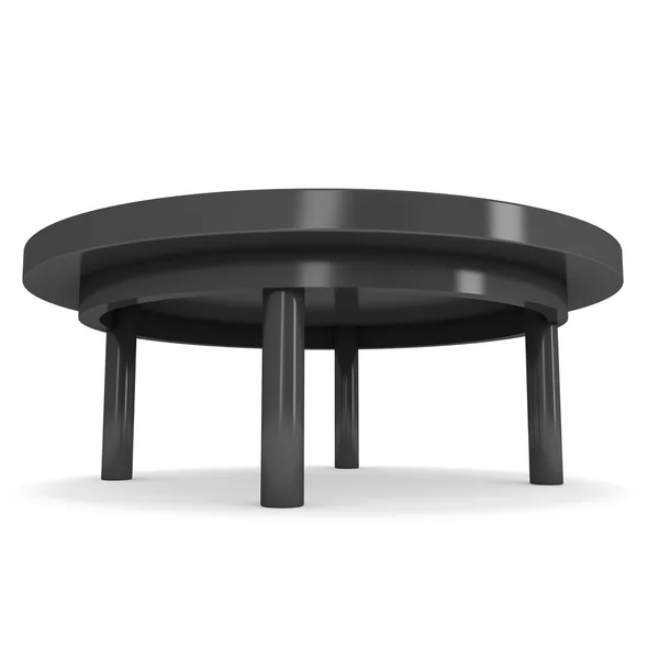Czarny okrągły stół 3d — Zdjęcie stockowe