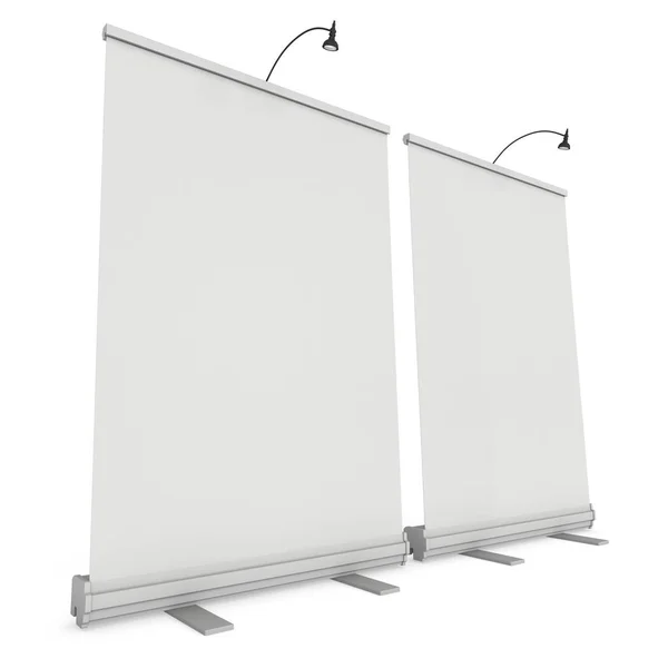 Blanco Roll Up Banner Stand —  Fotos de Stock