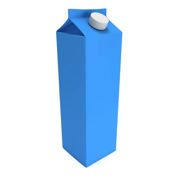 Mjölk eller juice box 3d — Stockfoto