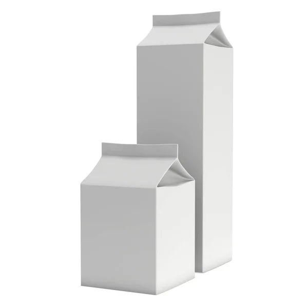 Milch oder Saft Box 3d — Stockfoto