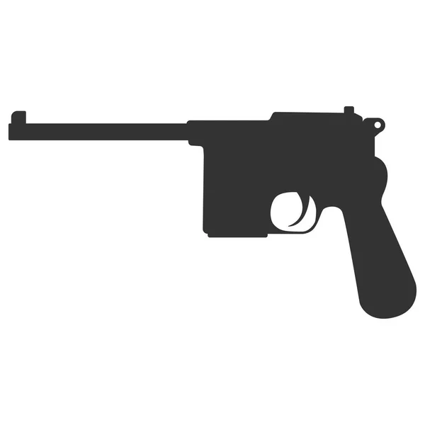 手枪手枪安全和军事武器 — 图库矢量图片