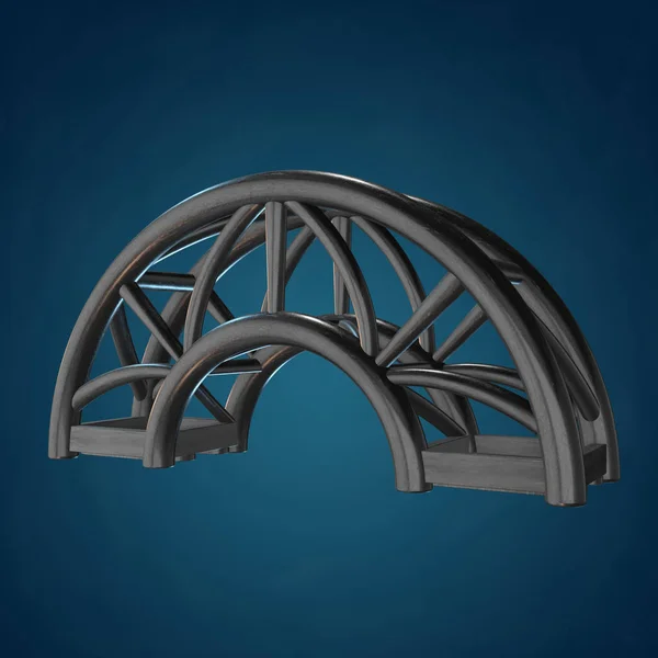 Steel truss arc girder element — Stock Photo, Image