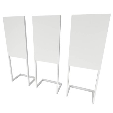 Boş Expo afiş standı.