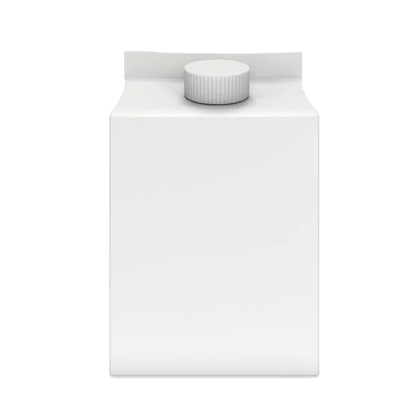 Süt veya meyve suyu 3d kutu — Stok fotoğraf