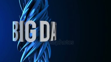 3D büyük veri gürültü soyut logo. 3D render Hd ayak.