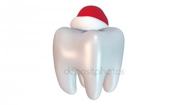 Giyen Santa Claus şapka diş