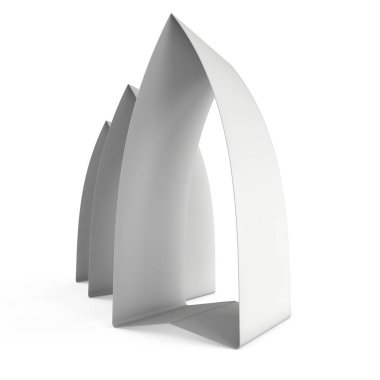 Boş kağıt katlanmış kart. 3D render.