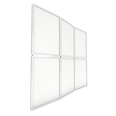 Afiş standları kadar boş kat.