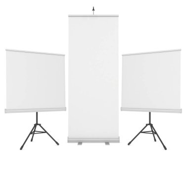Boş Roll Up Expo Banner Stand grubu