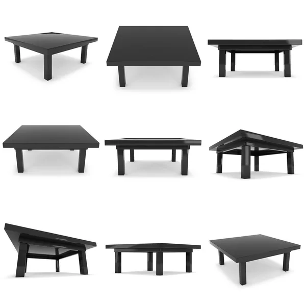 Musta pöytä 3D — kuvapankkivalokuva