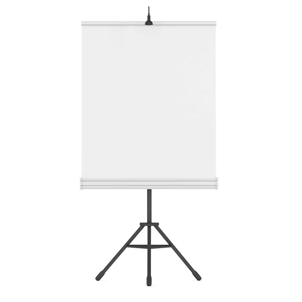 Blank Roll Up Expo Banner Stand on Tripod — Stock Photo, Image