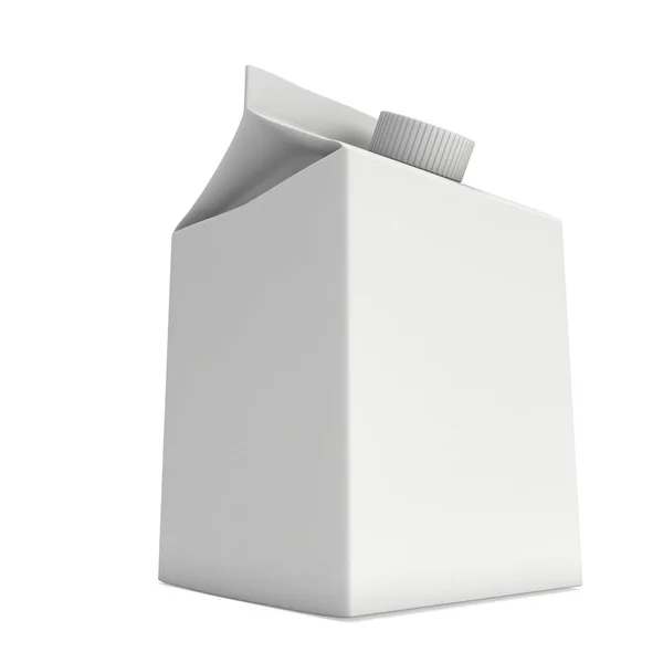 Milch oder Saft Box 3d — Stockfoto