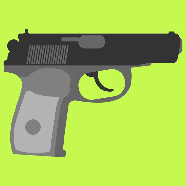 Pistole Handfeuerwaffe Sicherheit und militärische Waffe — Stockvektor