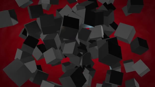Cubes block. Assembling Big Data concept. — Stock Video