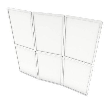 Afiş standları kadar boş kat.