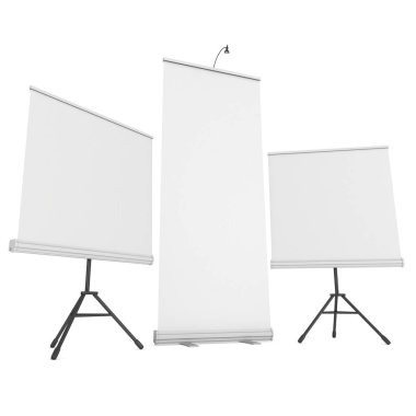 Boş Roll Up Expo Banner Stand grubu