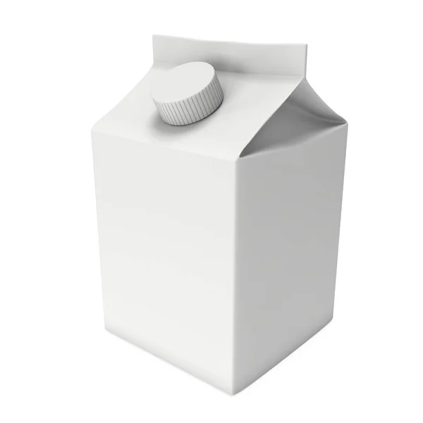 Mjölk eller juice box 3d — Stockfoto