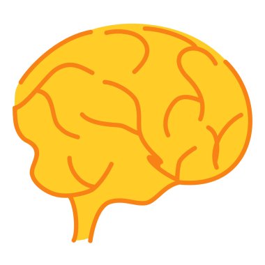 İnsan beyin vektörü çizimi