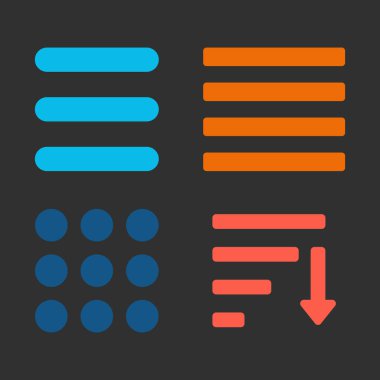 Hamburger menü simgeleri kümesini.