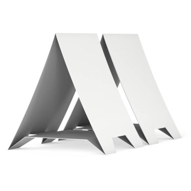 Boş kağıt katlanmış kart. 3D render.