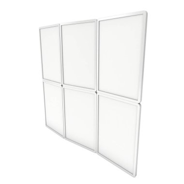 Afiş standları kadar boş kat.