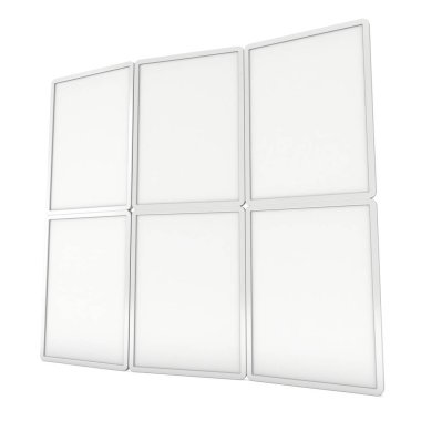 Afiş standları kadar boş kat.